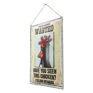 Wallace and Gromit Feathers McGraw Wanted Poster Metal Wall Sign